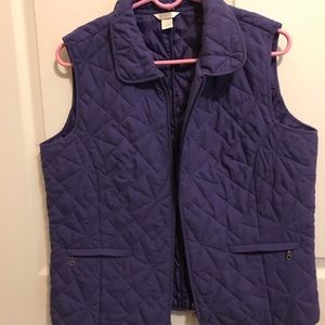 Purple quilted vest